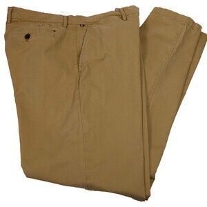 Tommy Hilfiger Men's Khaki Flat Front Chino Pants Size 33x32 Regular Fit Stretch